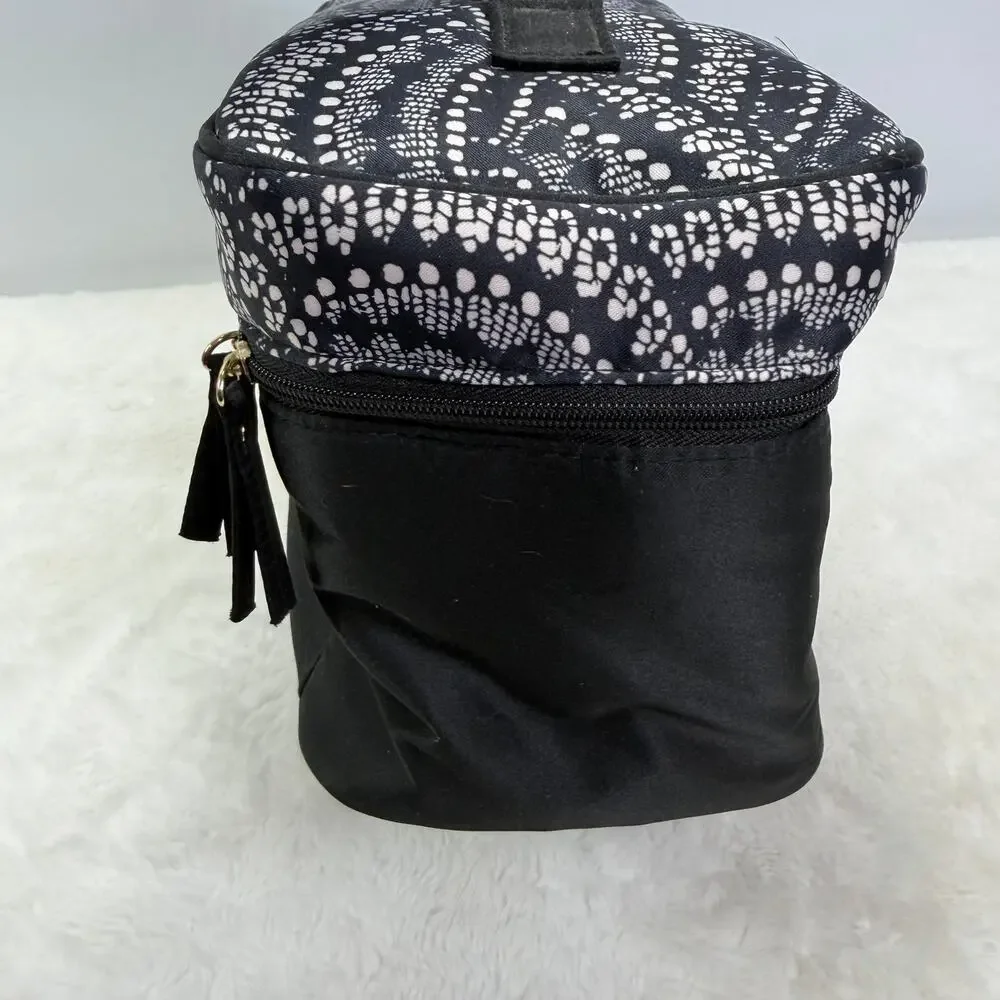 Victoria's Secret Black & White Bra Panty Lingerie Travel Bag